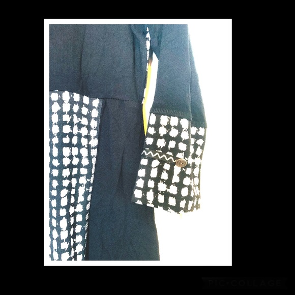 Linea Domani Limited Collection Black and White Jersey Abstract Mini Dress - Picture 4 of 5